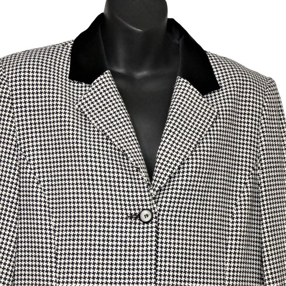 HOLT RENFREW Vintage Houndstooth Wool Coatdress  Size 10 - Picture 4 of 10